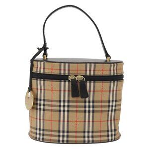 Authentic BURBERRY Nova Check Vanity Hand Bag bst384-121825